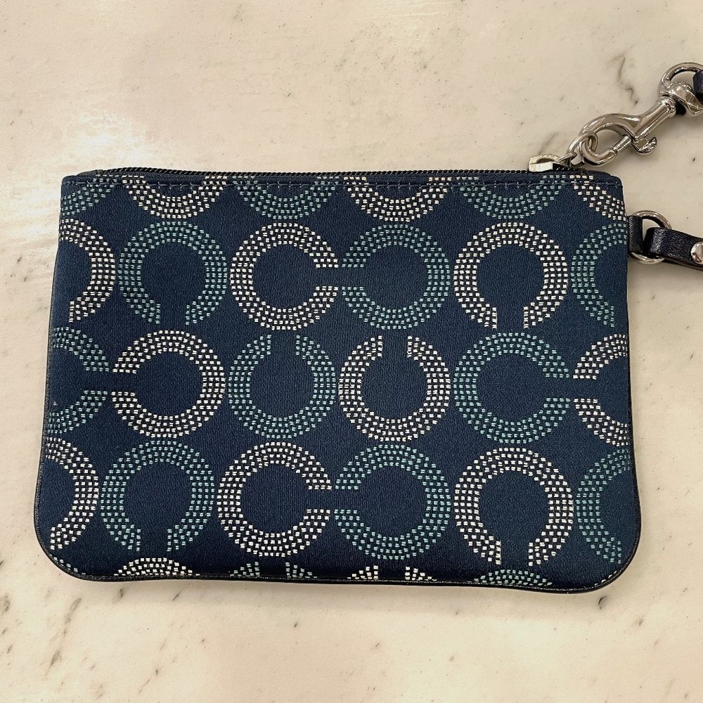 Coach Blue Wristlet
